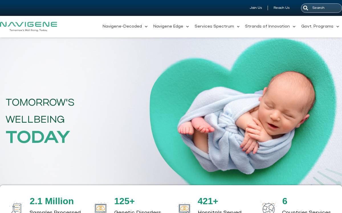 Navigene website preview