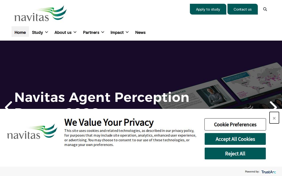 Navitas website preview