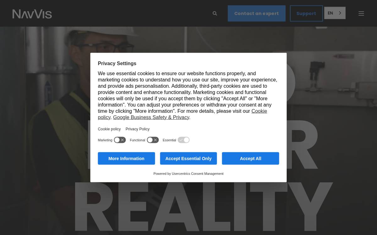 NavVis website preview