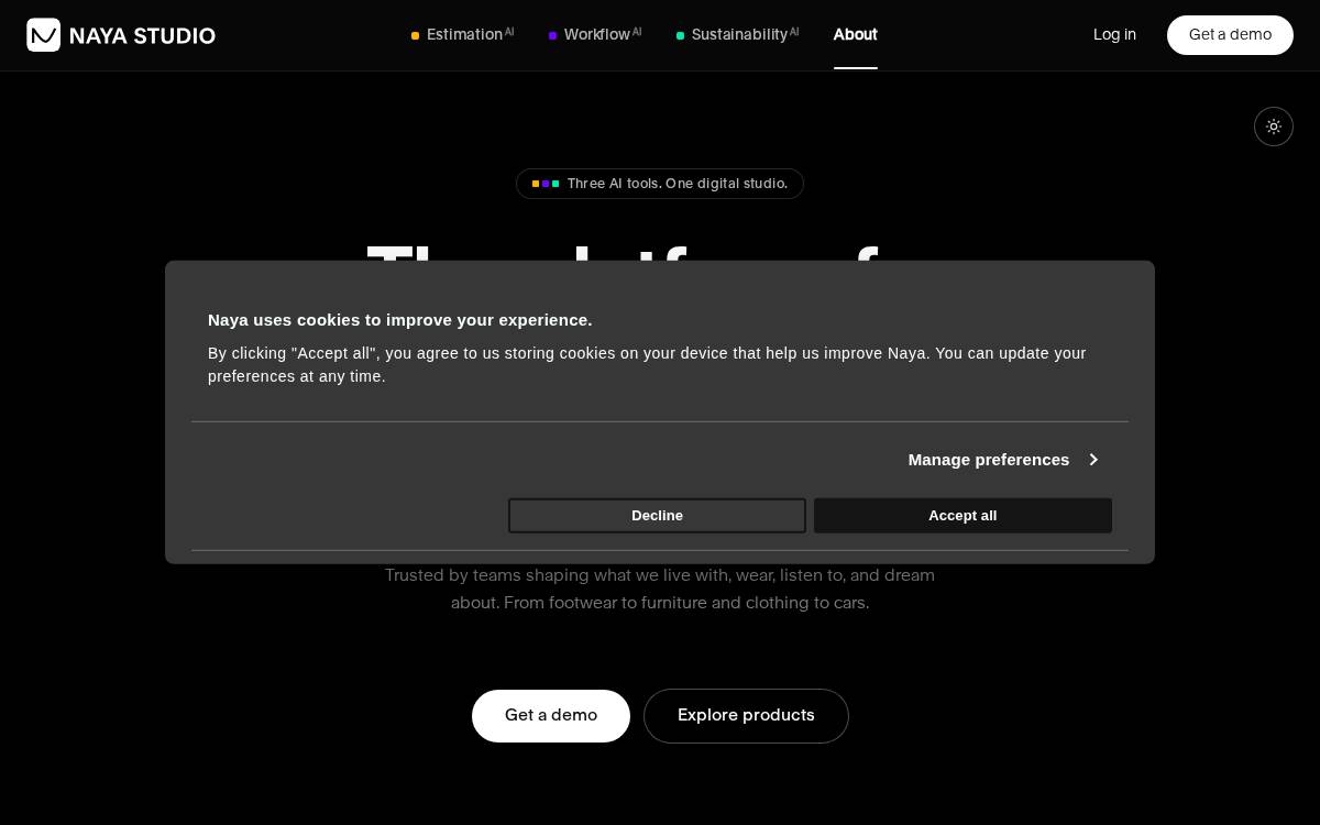 Naya Design collaboration platform website preview
