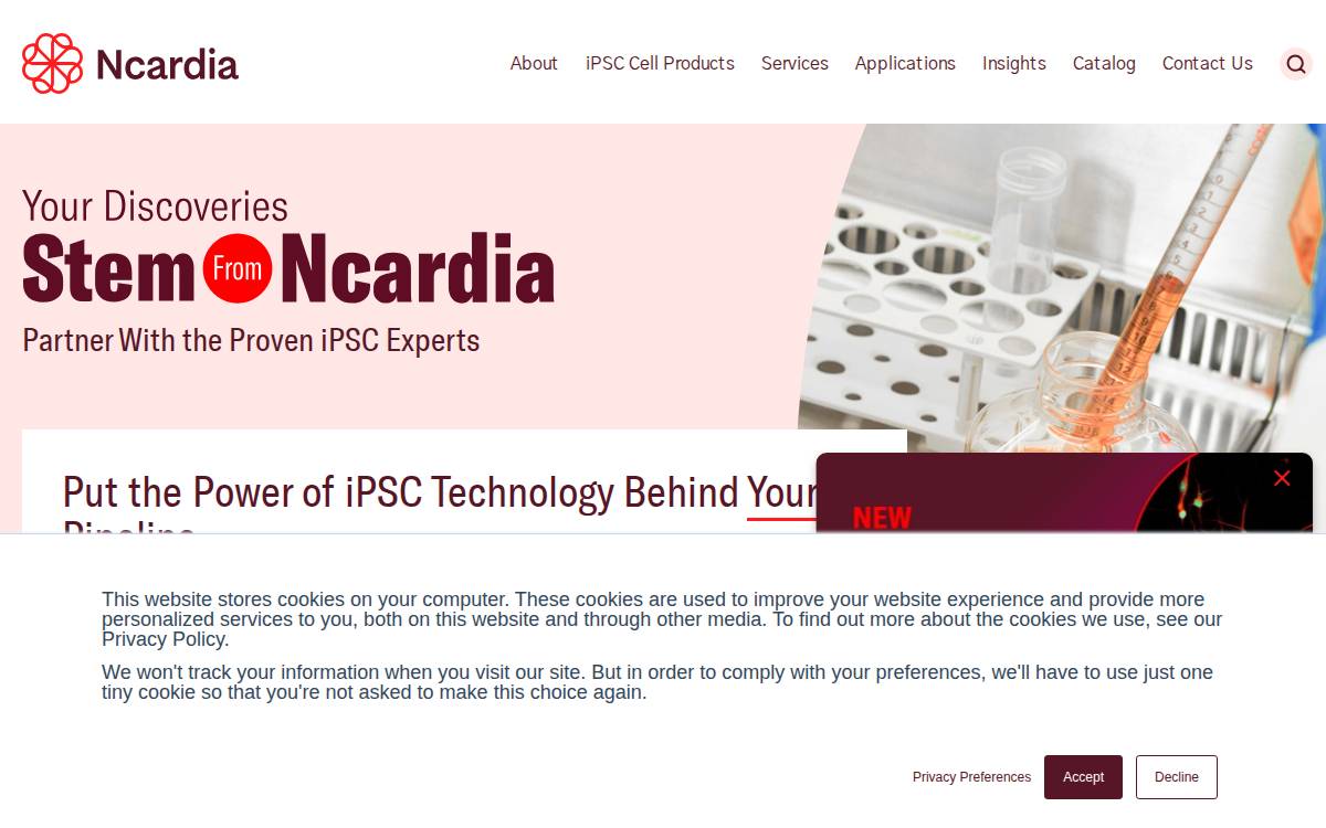 Ncardia website preview