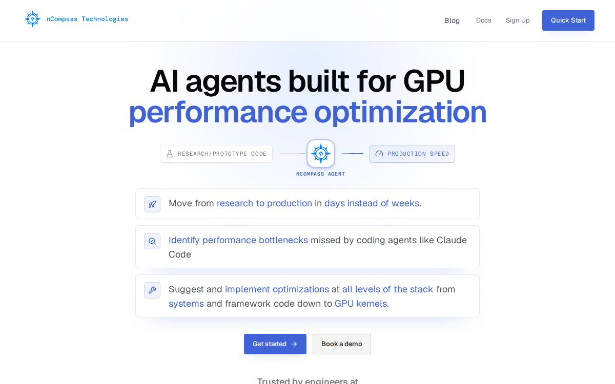 nCompass Technologies website preview