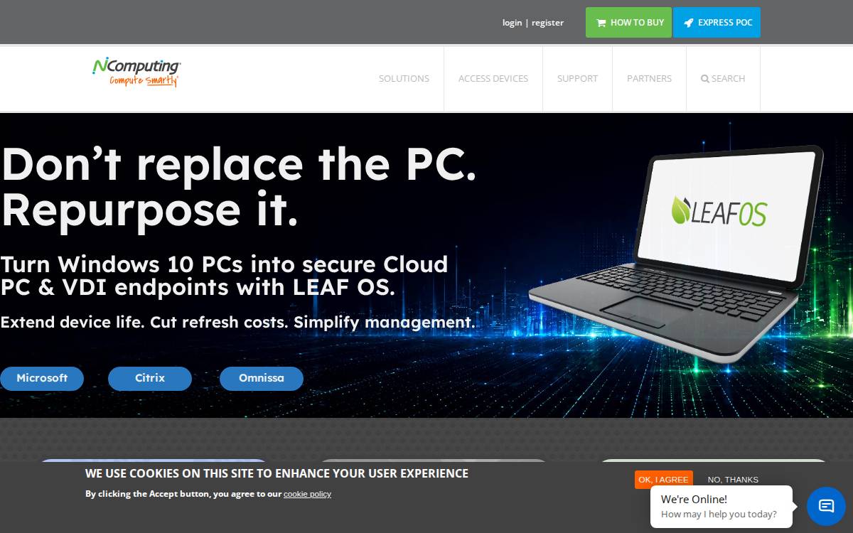 NComputing website preview