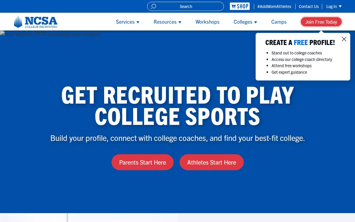 NCSA website preview