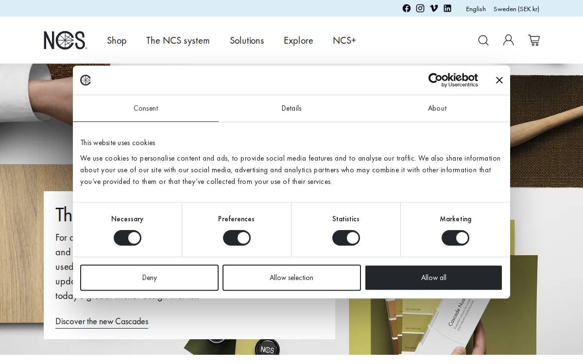 NCS Colour website preview