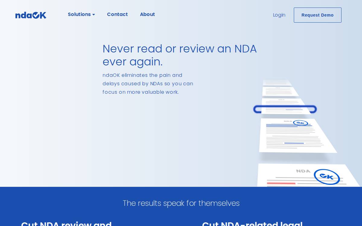 ndaOK website preview