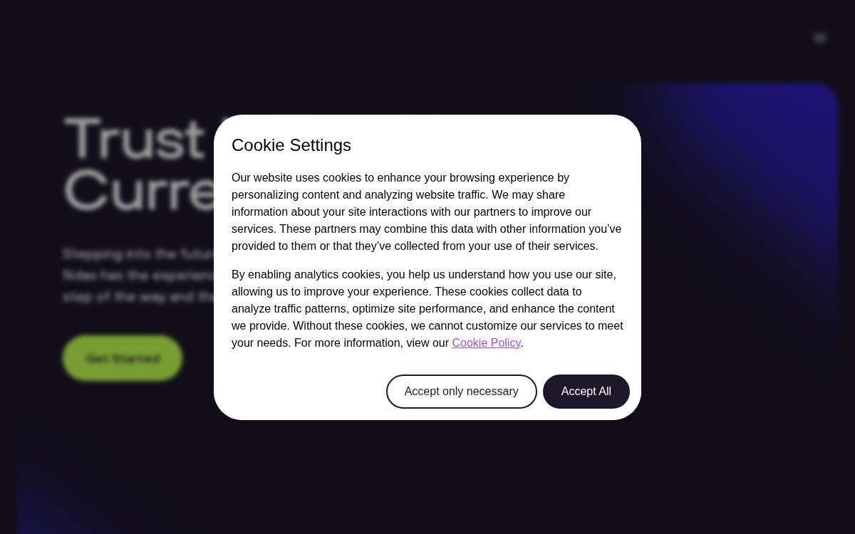 NDAX website preview