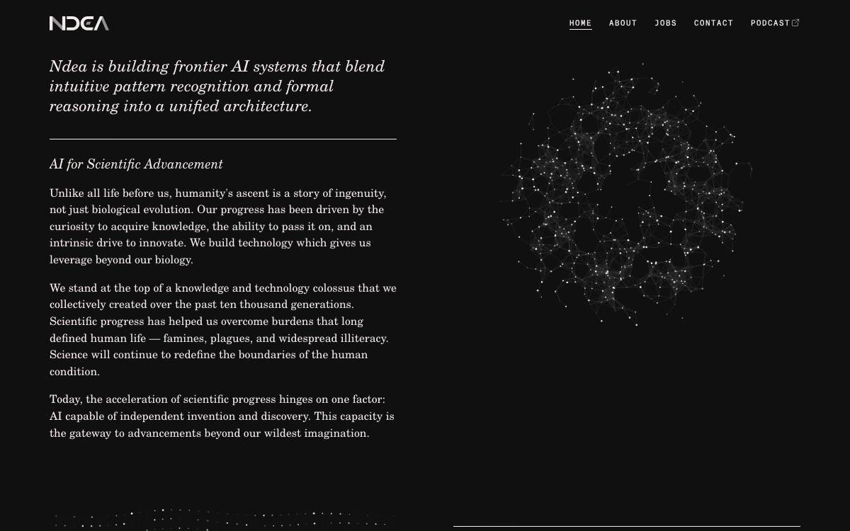 Ndea website preview