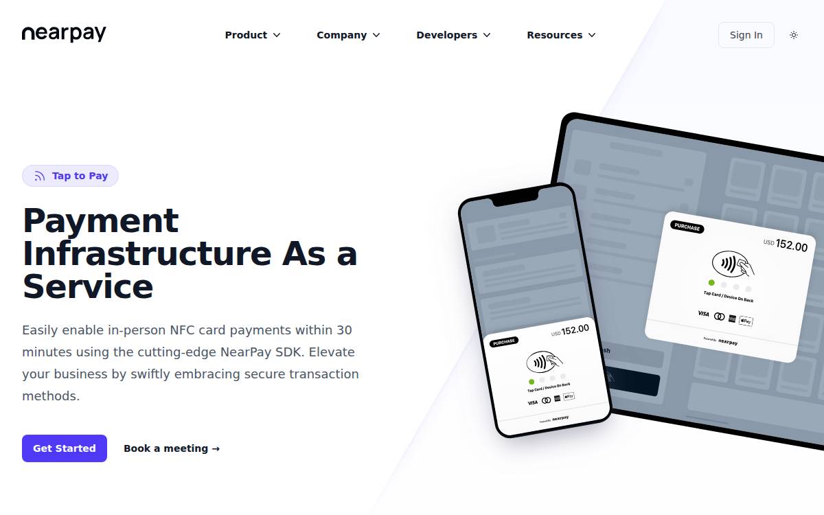 Nearpay website preview