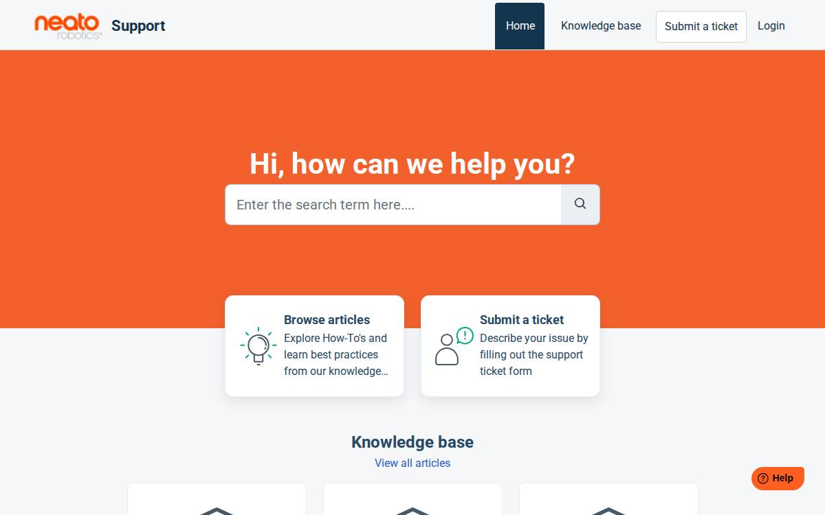 Neato Robotics website preview