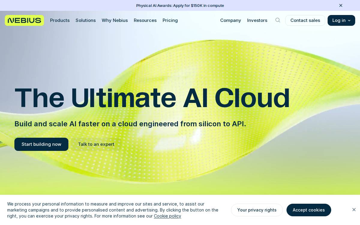 Nebius website preview