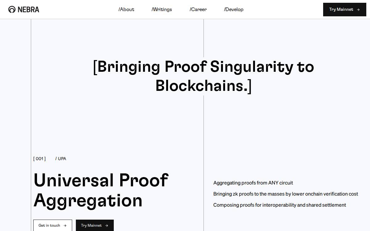Nebra UPA website preview