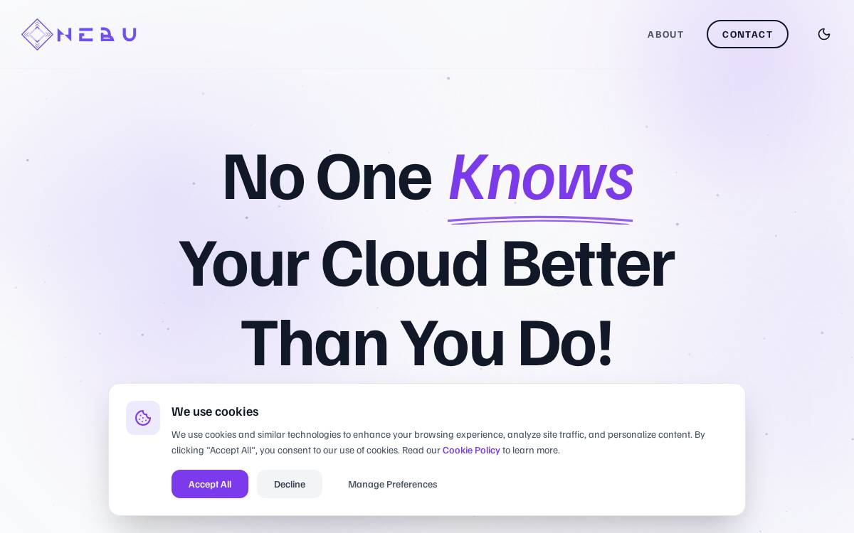 NEBU website preview