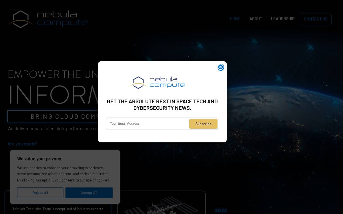 Nebulacompute website preview