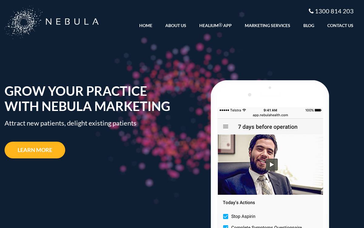 Nebulahealth website preview