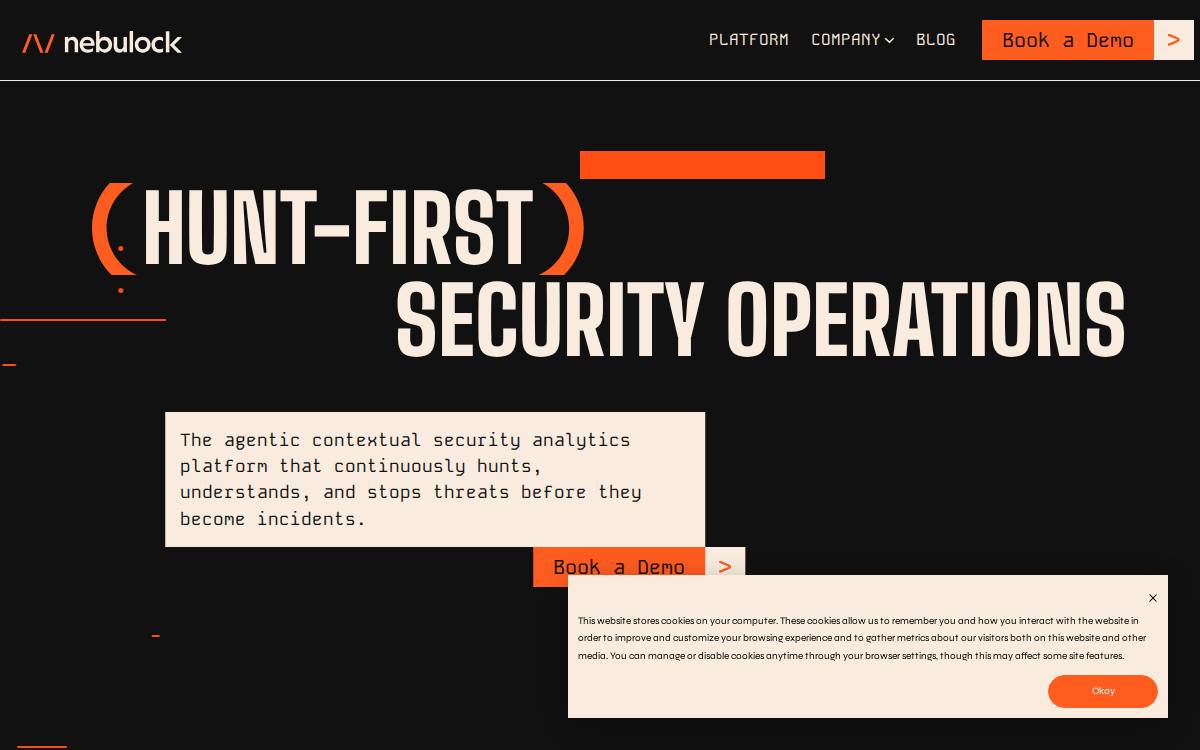 Nebulock website preview