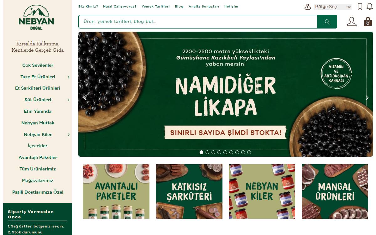 Nebyan Doğal & Baffs Naturals website preview