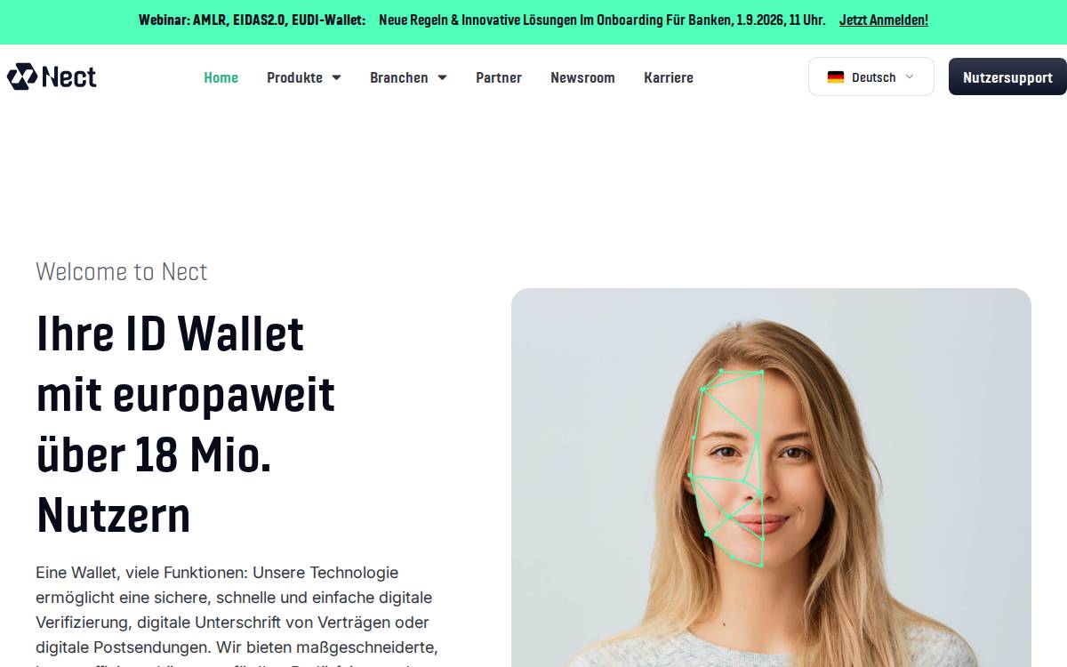 NECT website preview