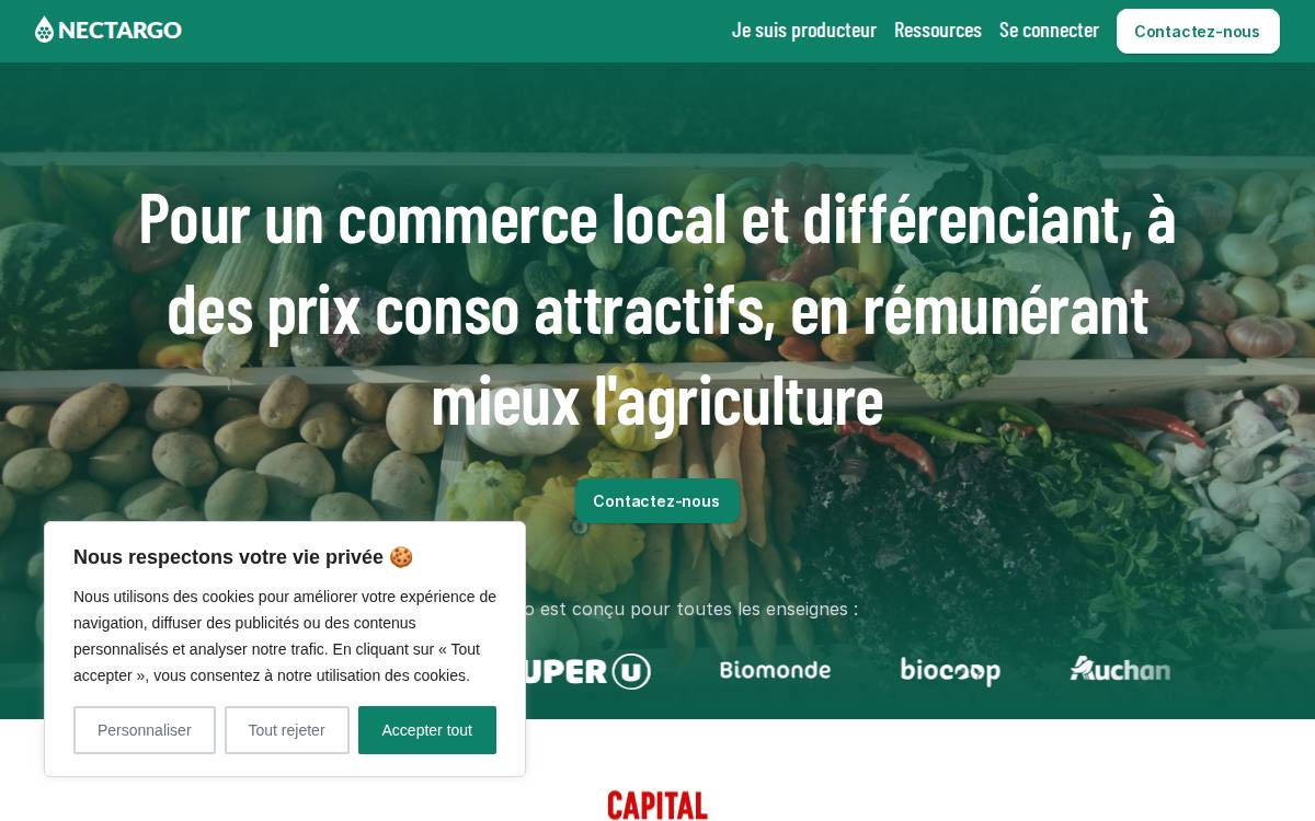 Nectargo website preview
