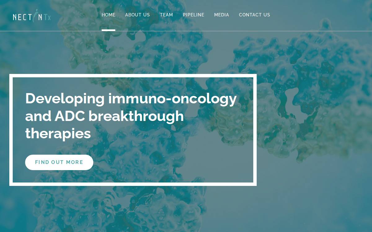 NectinTx website preview