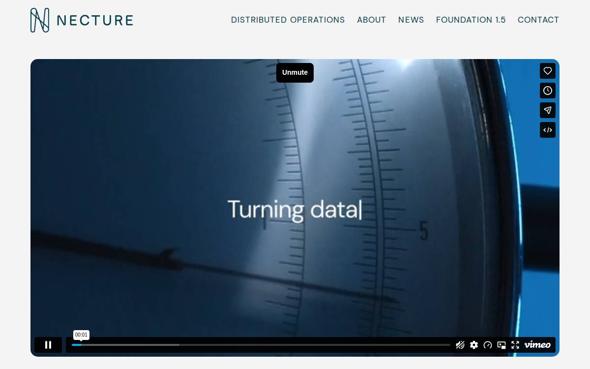 Necture website preview