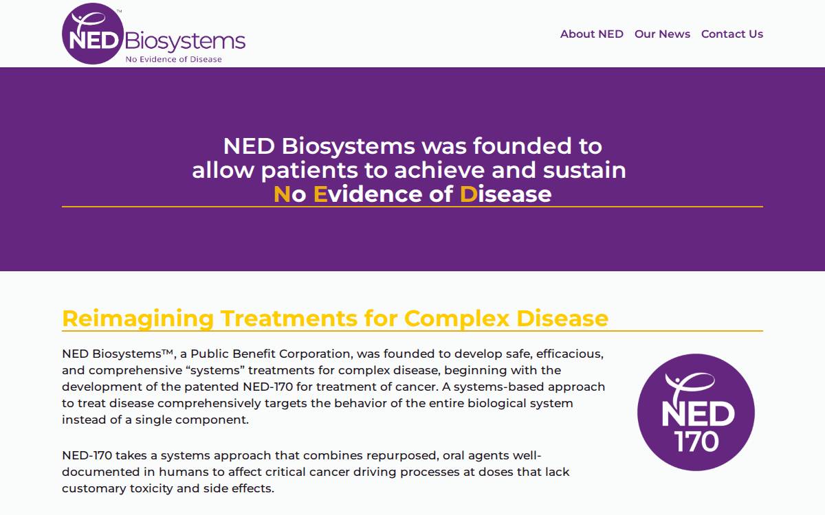 NED Biosystems website preview