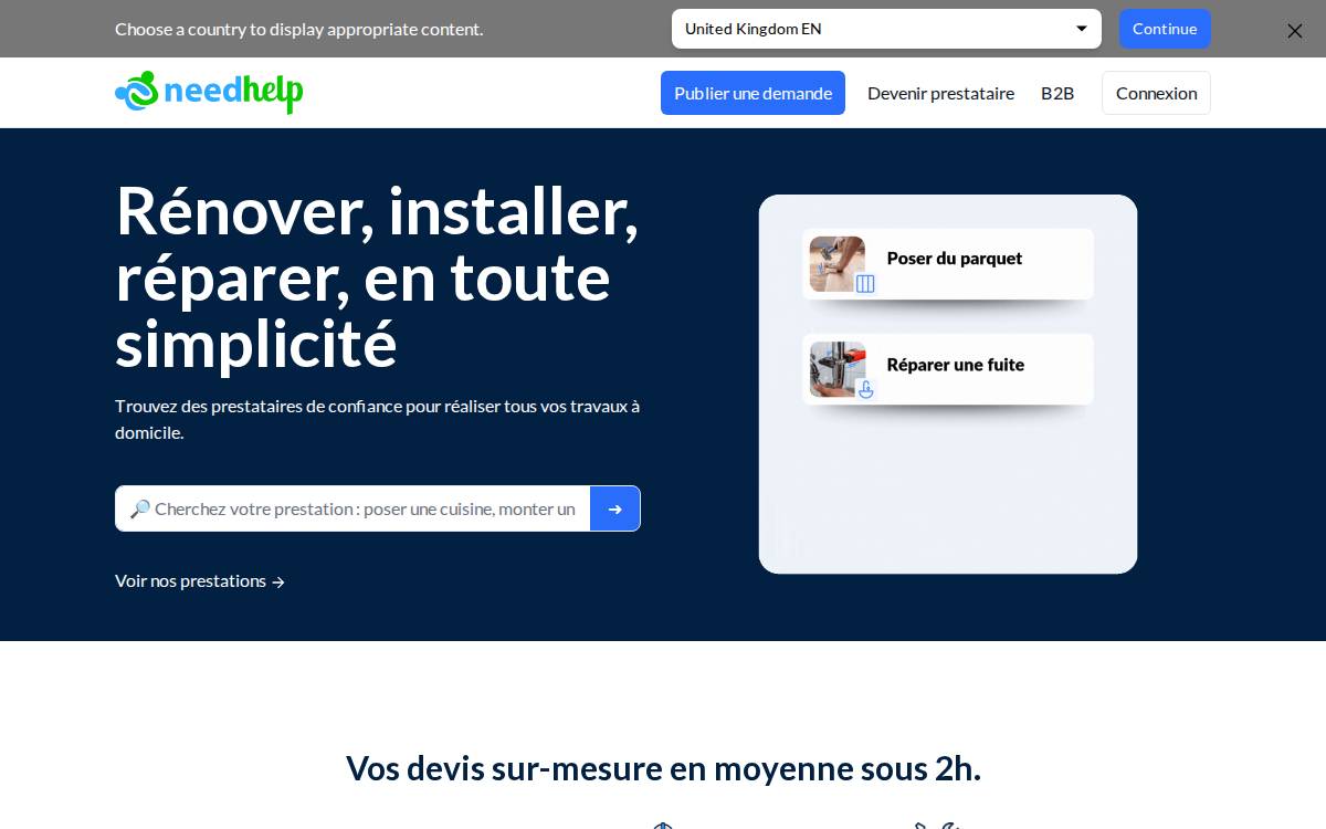 Needhelp website preview