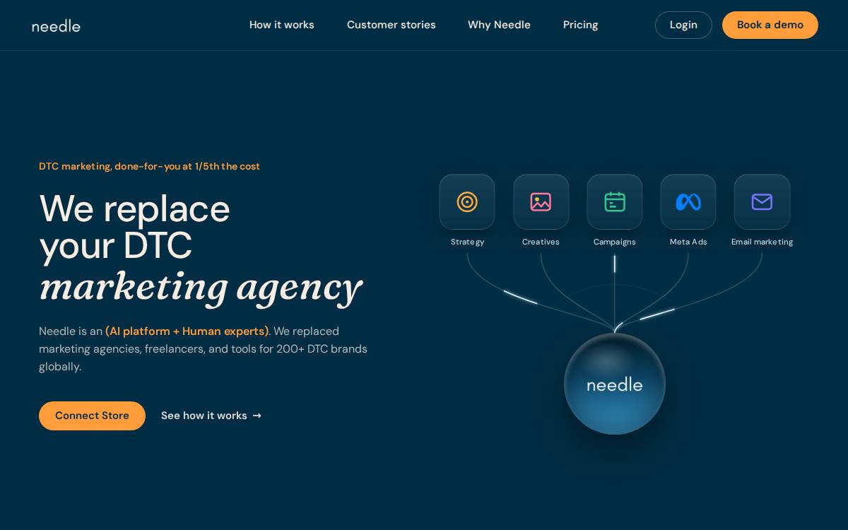 Needle website preview