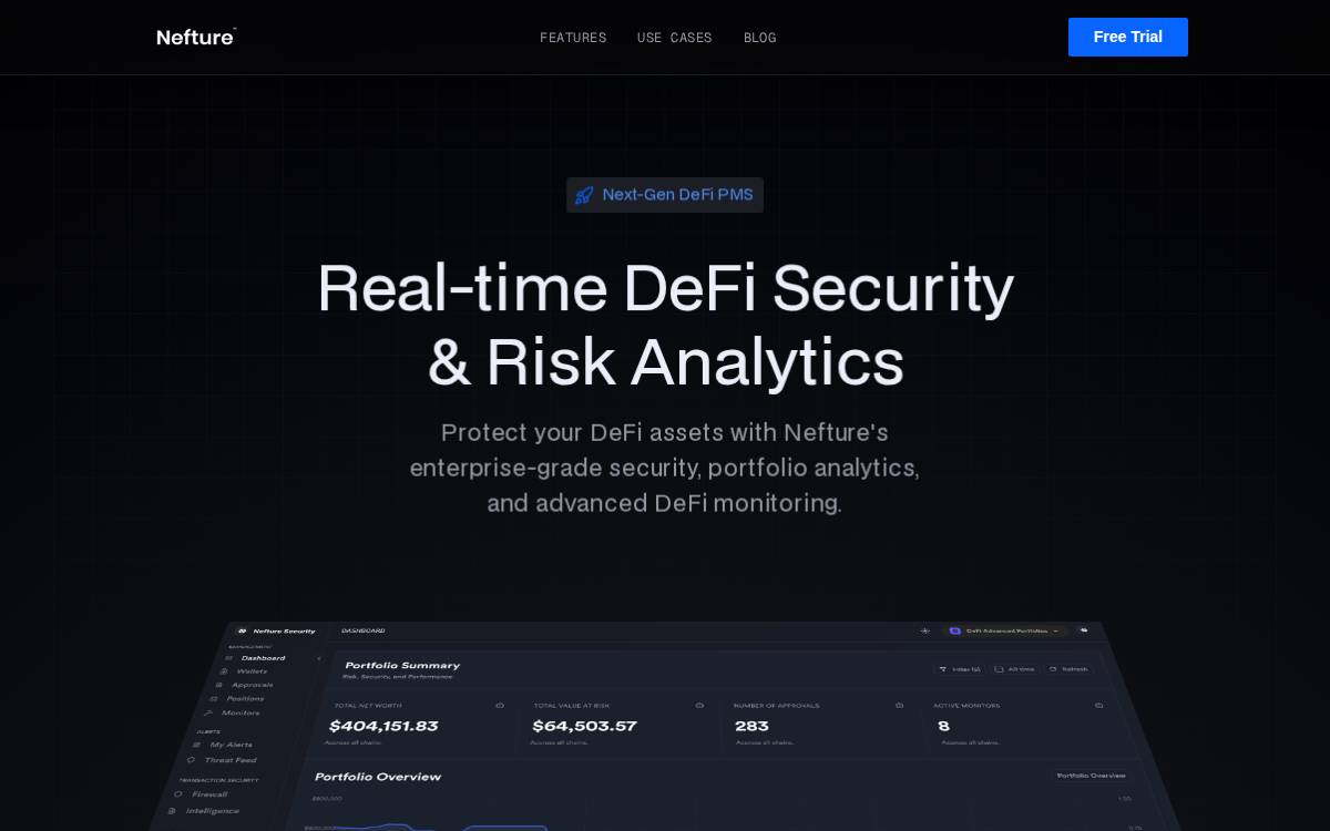 Nefture website preview