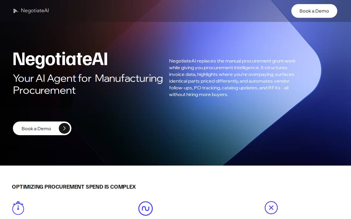 NegotiateAI website preview