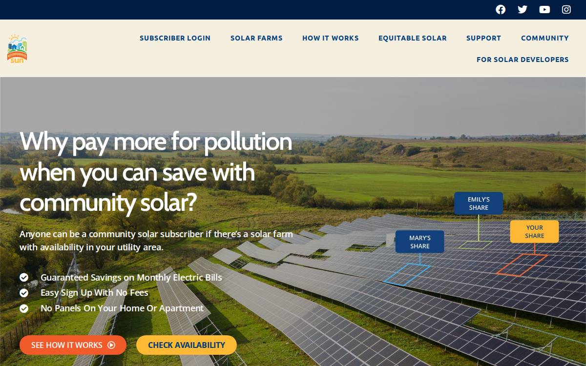 Neighborhoodsun website preview