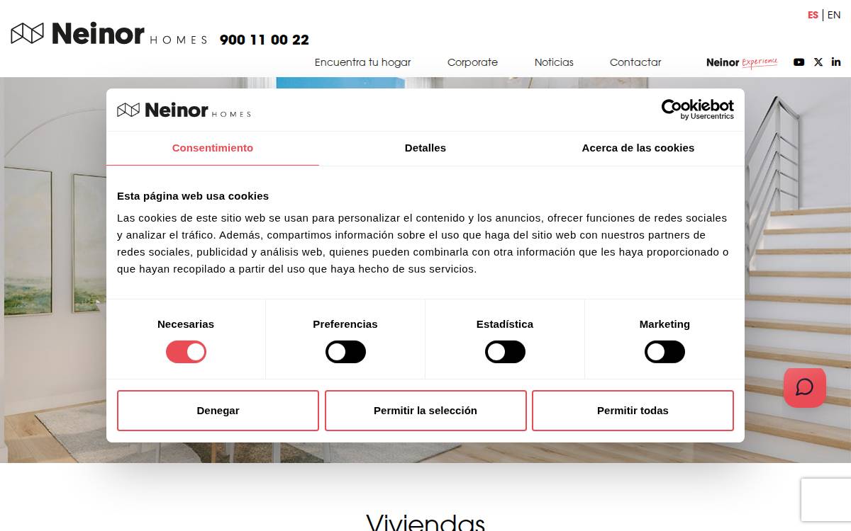 Neinor website preview