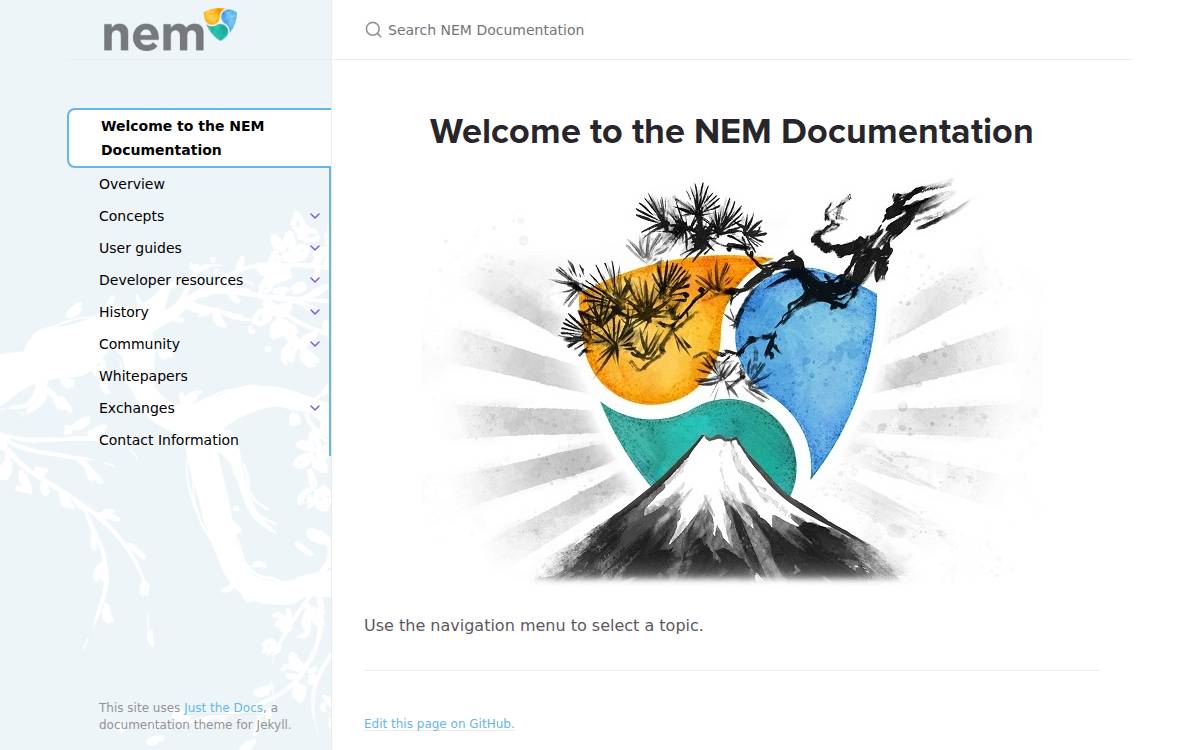 NEM Smart-asset Layer 1 website preview