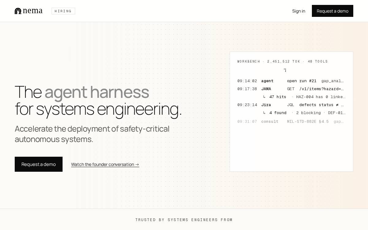 Nema Systems website preview
