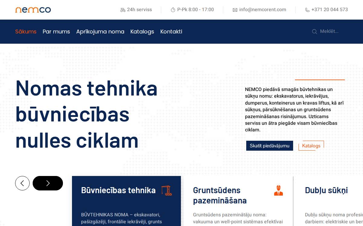 Nemco Rent website preview