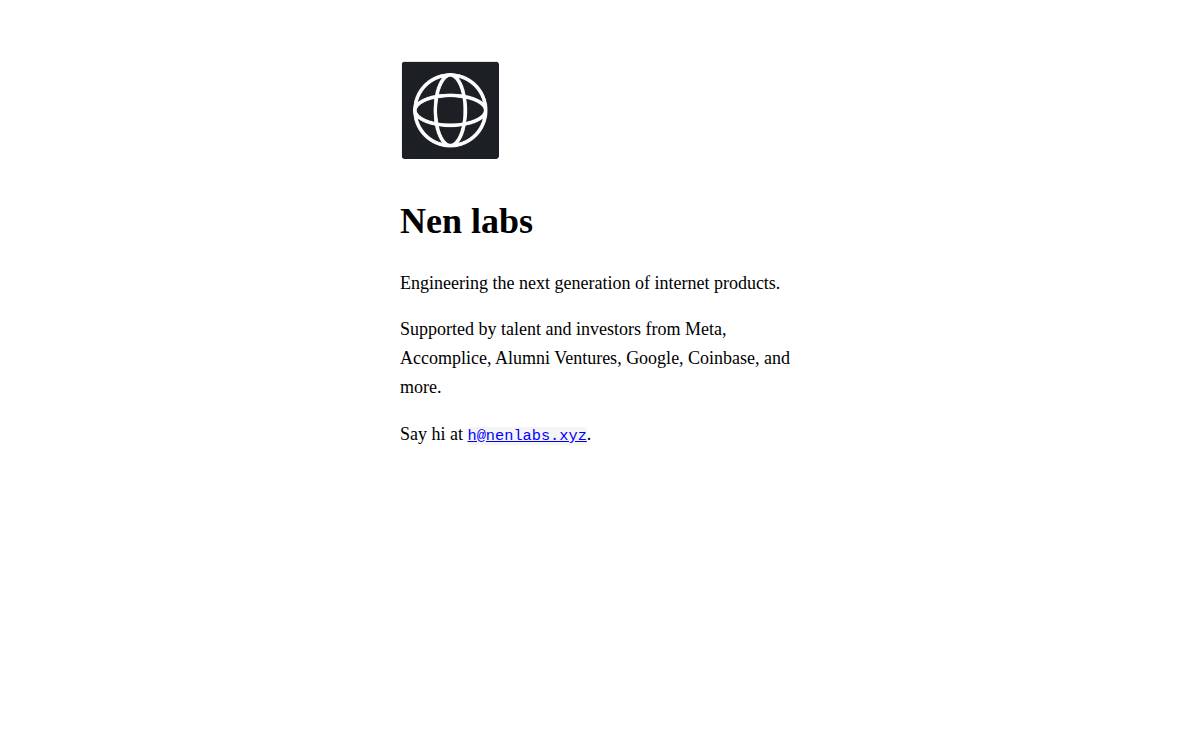 Nen Labs website preview