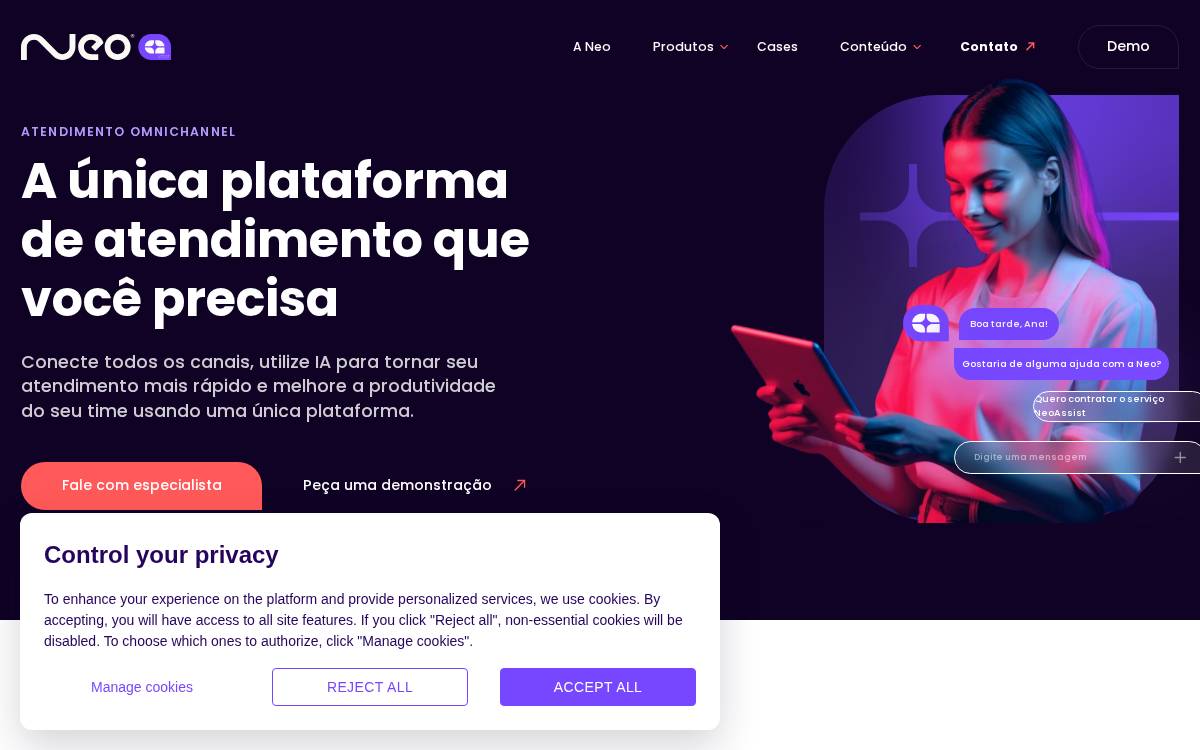 Neoassist website preview