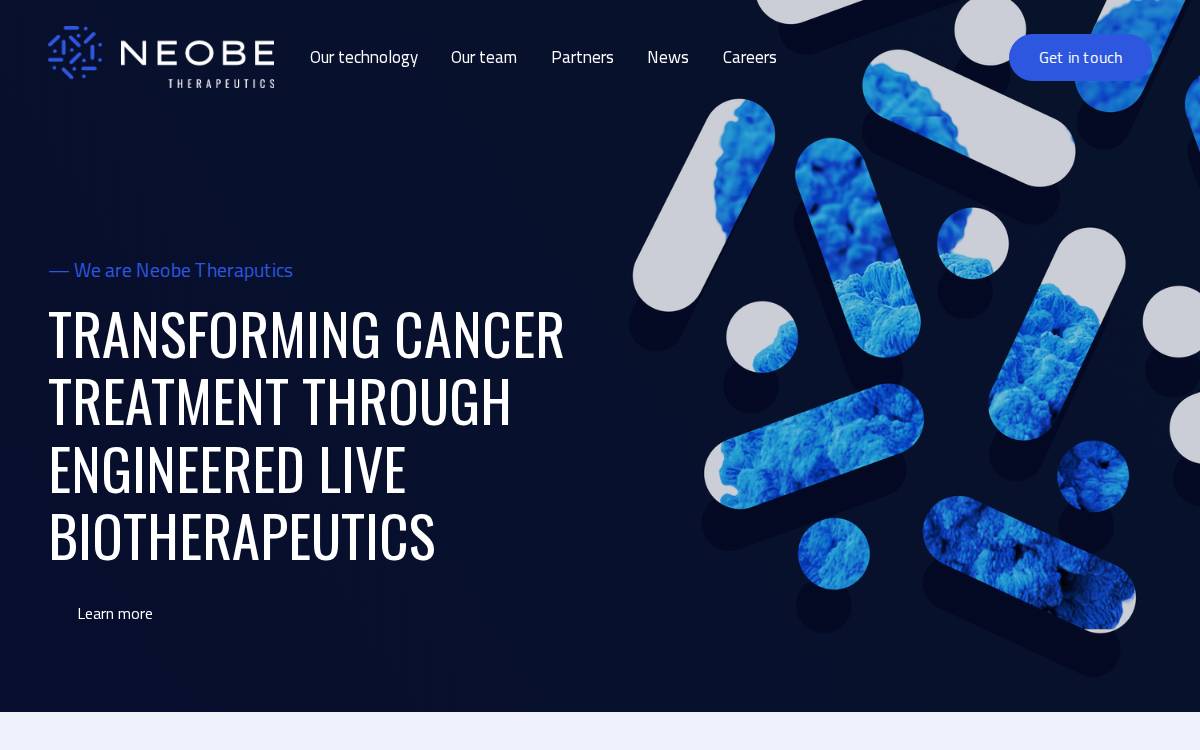 Neobe Therapeutics website preview