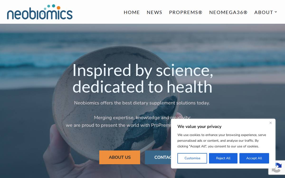 Neobiomics website preview