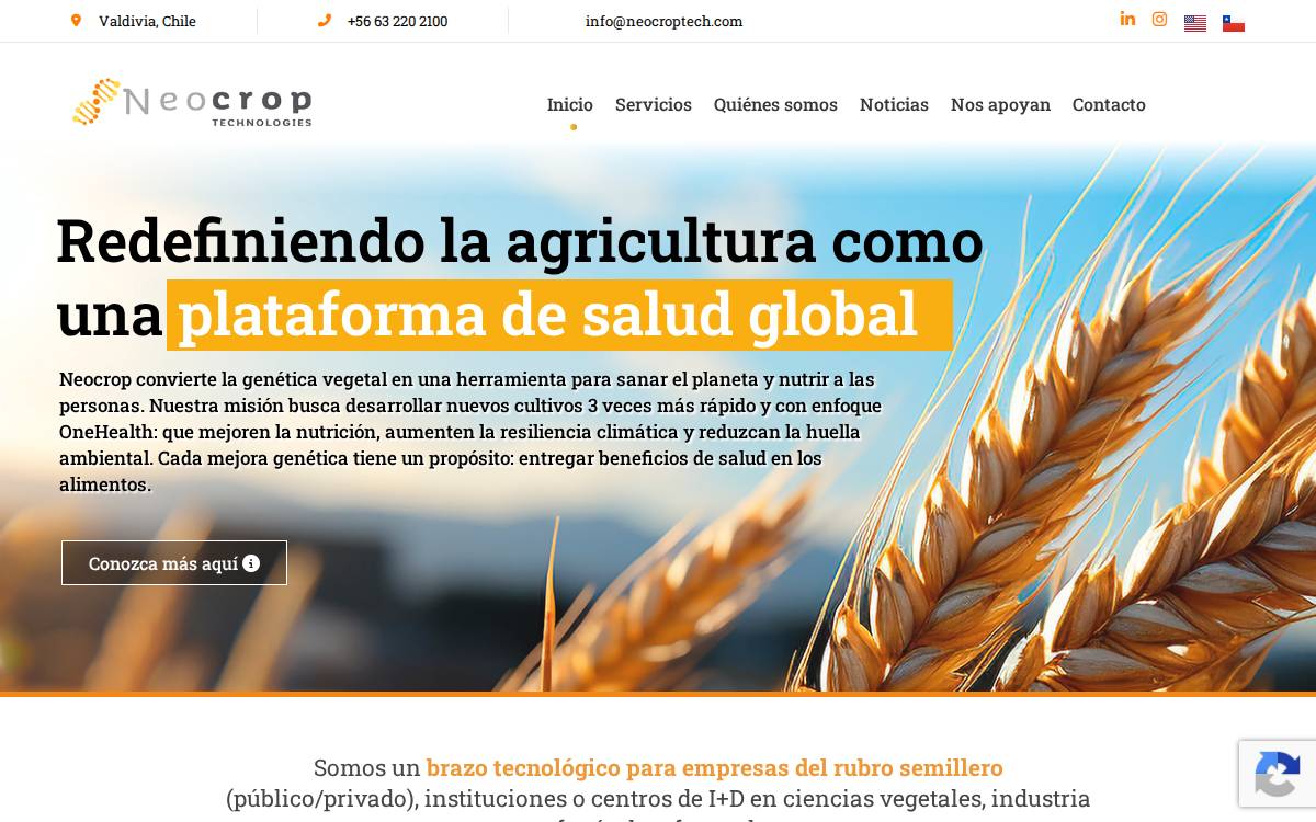 Neocrop Technologies website preview