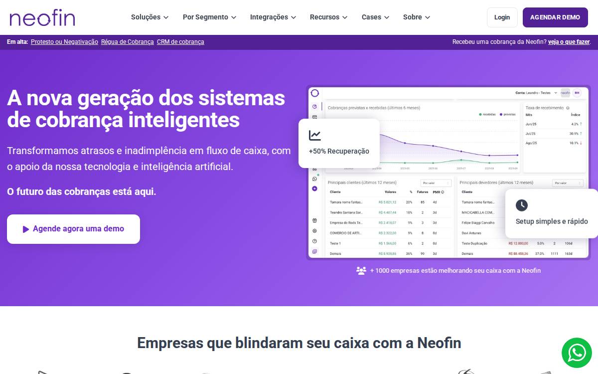 Neofin website preview