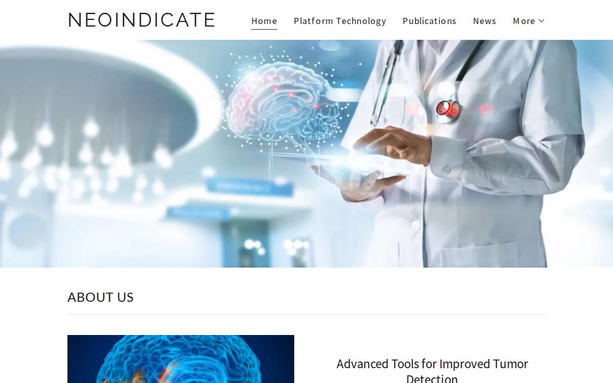 Neoindicate website preview