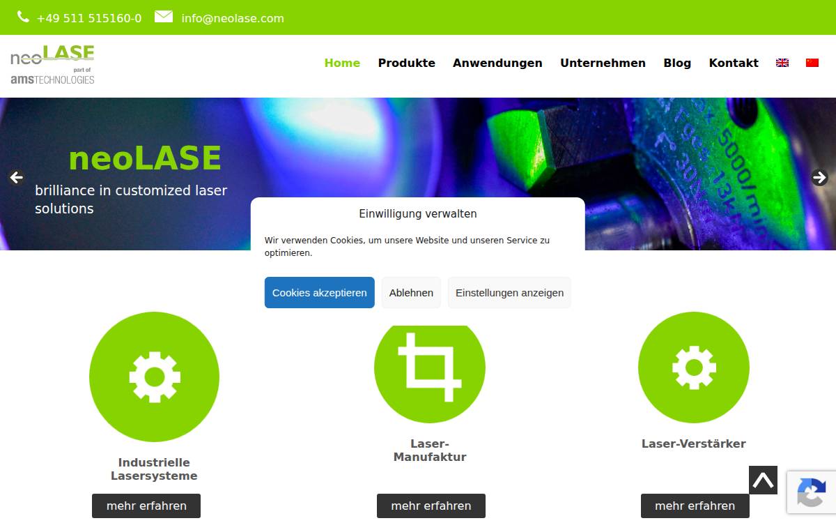 Neolase website preview