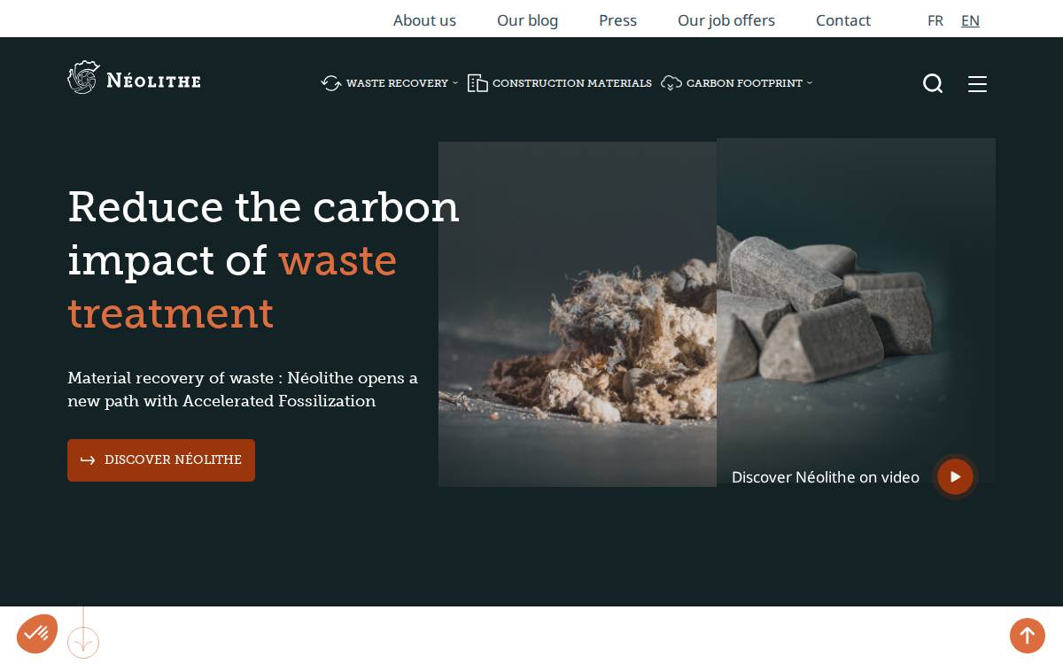 Neolithe website preview