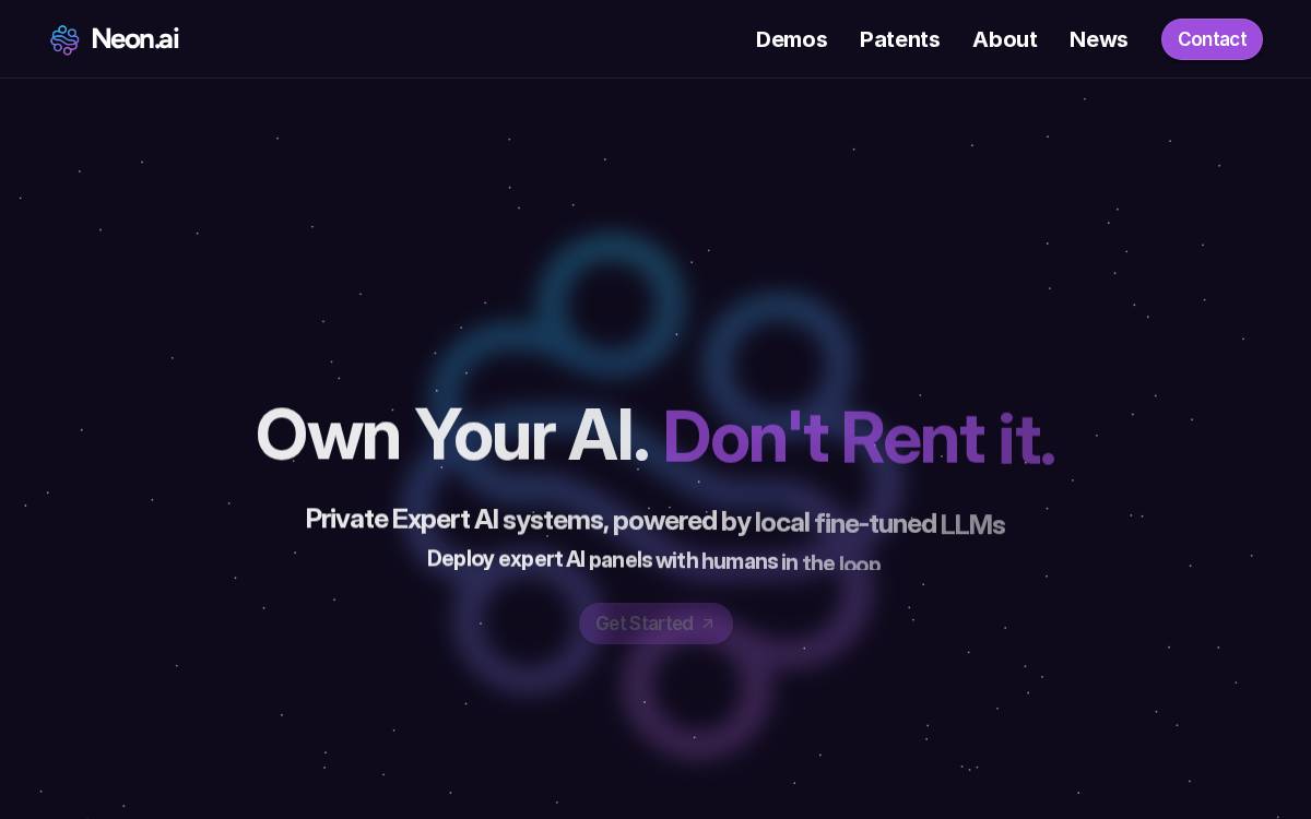 Neon website preview