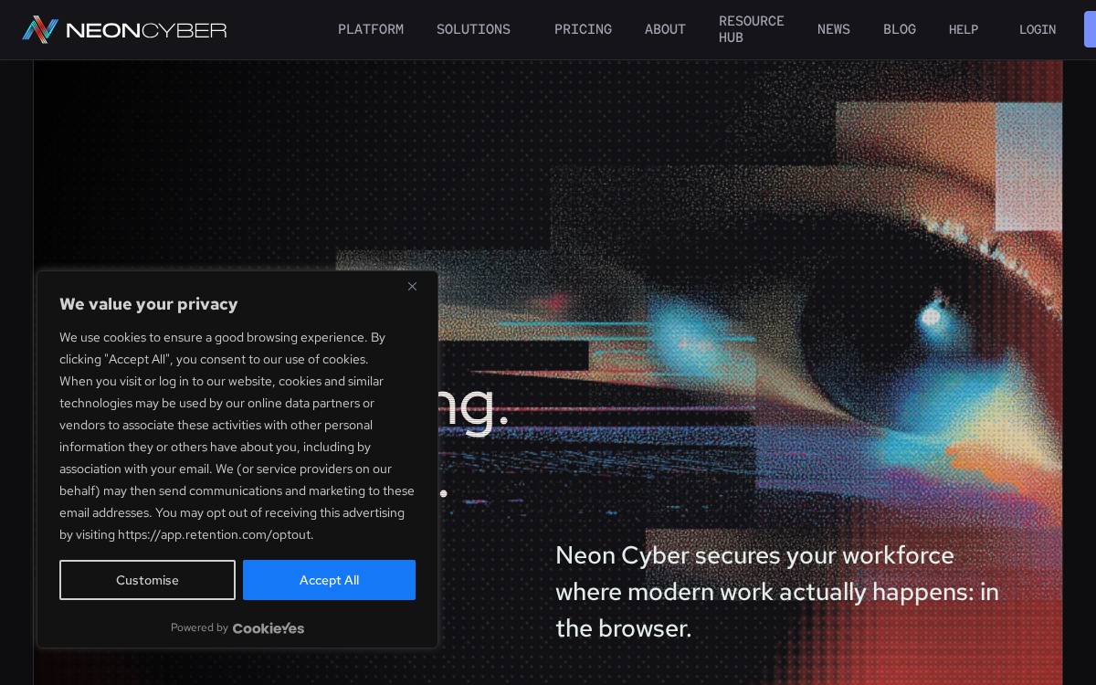 Neon Cyber website preview