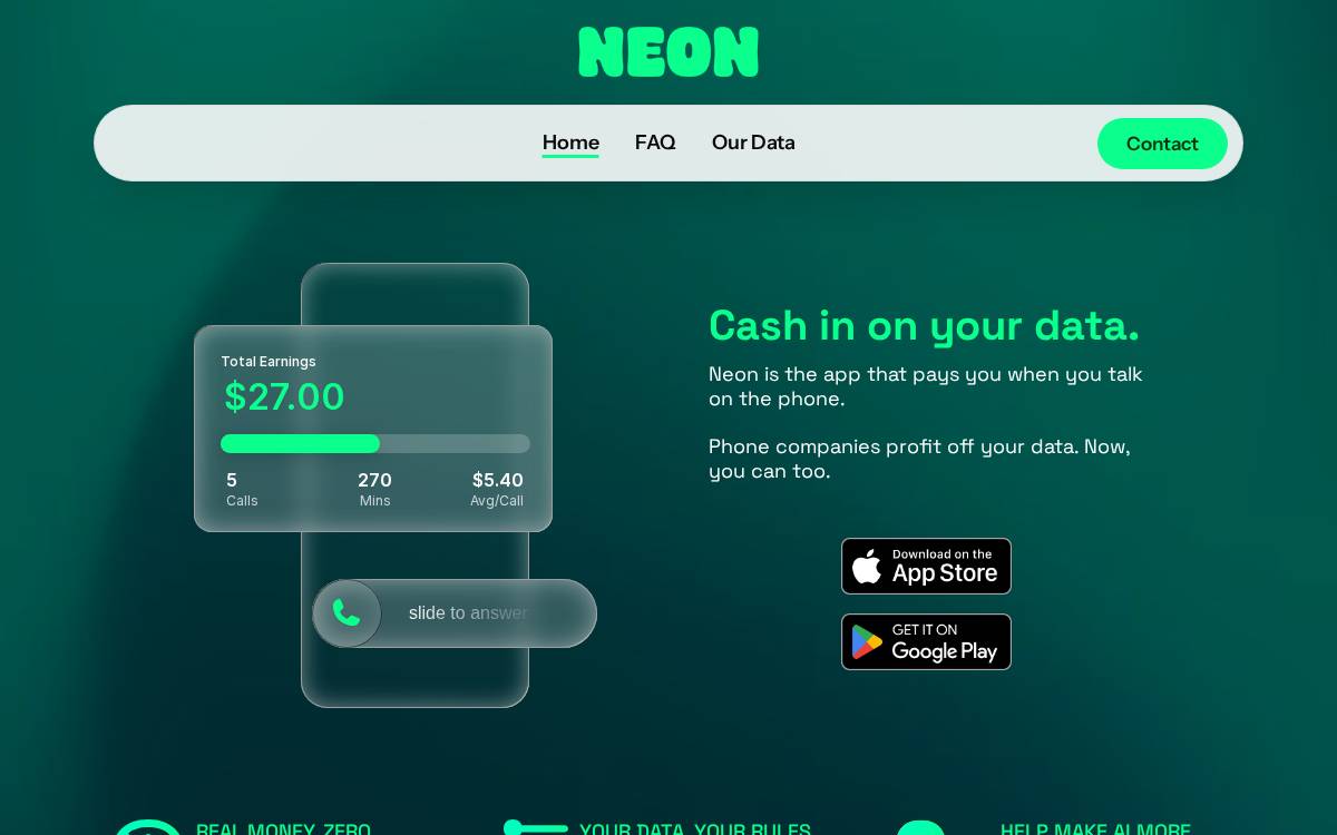 Neonmobile website preview