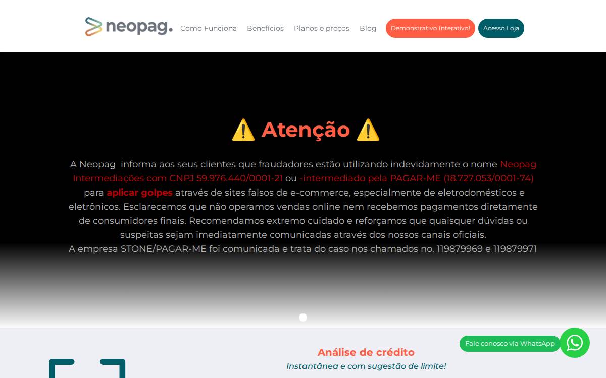 Neopag website preview