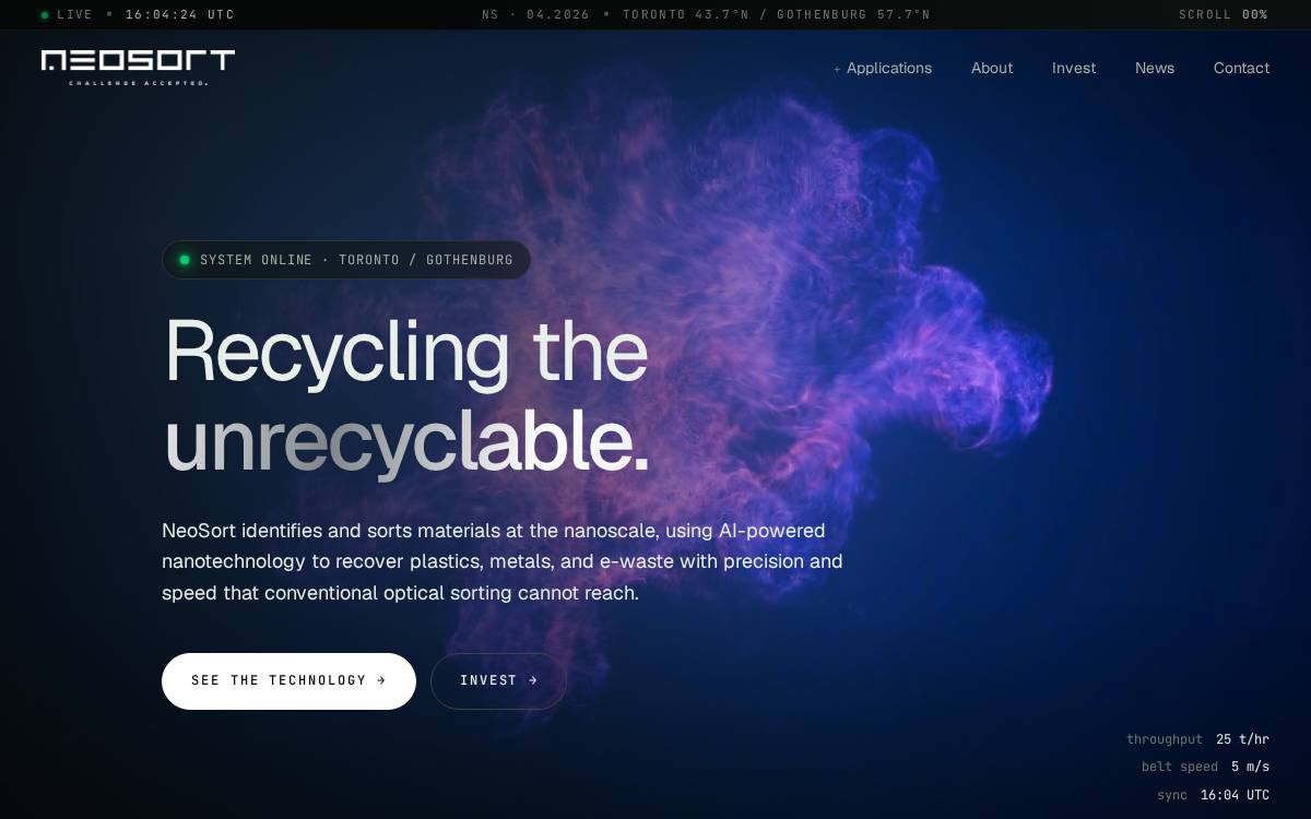 NeoSort website preview