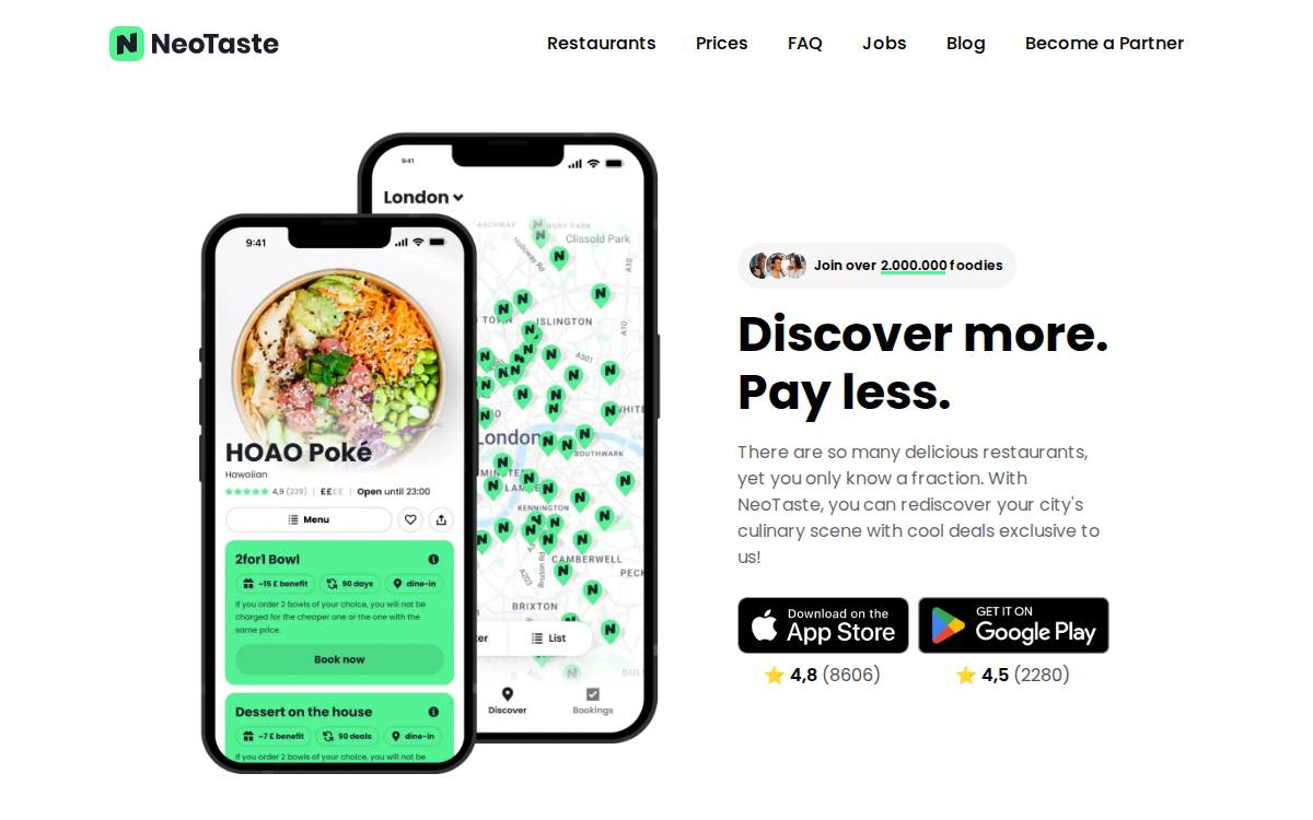 Neotaste website preview